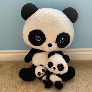 set of 3 pandas